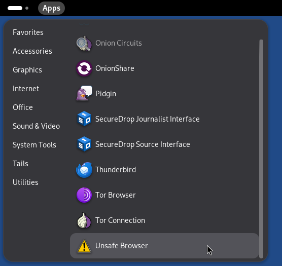 Launching the Unsafe Browser