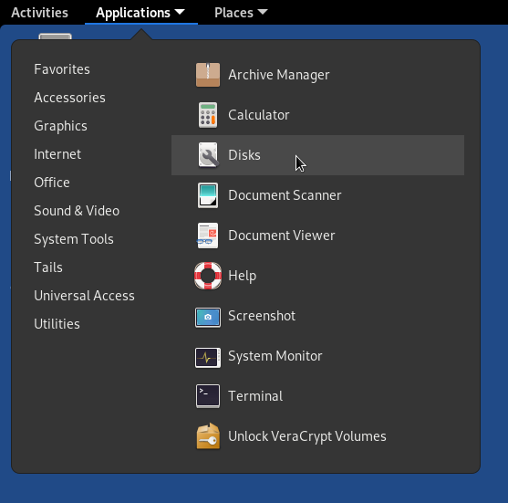 Applications Utilities Disks