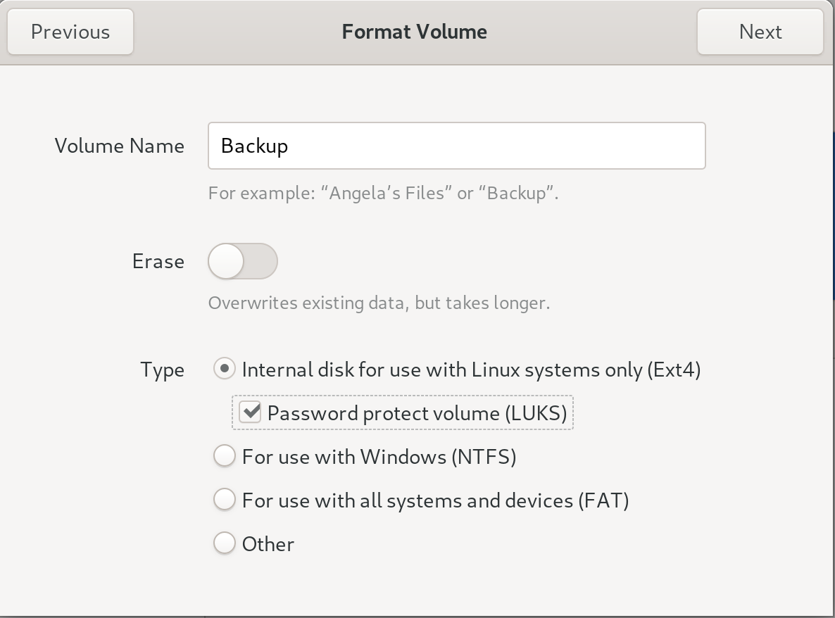 Format Backup Drive