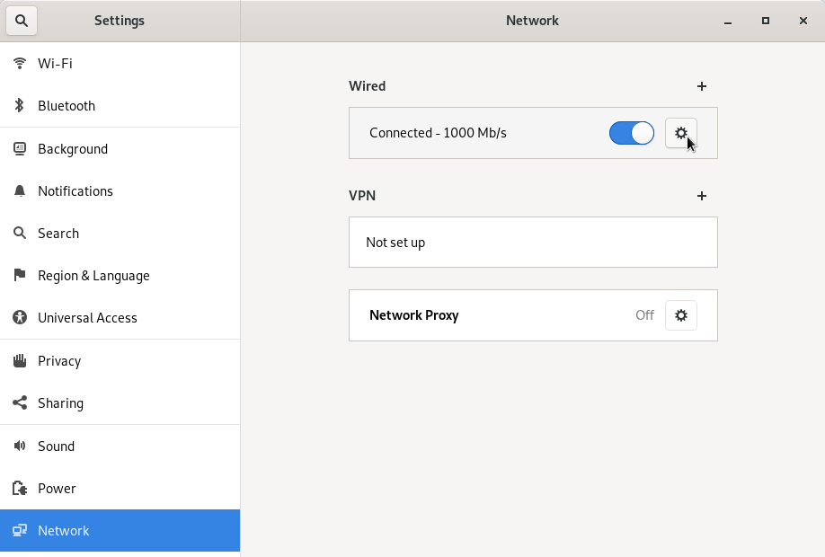 Tails Network Settings